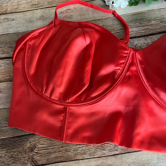 NWT Black History Month Sammy B Orange Tie Front Bustier - Picture 7 of 13